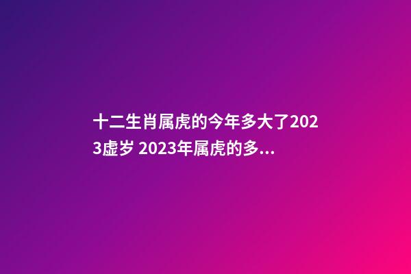 十二生肖属虎的今年多大了2023虚岁 2023年属虎的多大